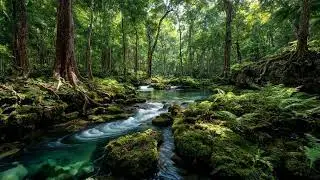 Peaceful Forest River Sounds for Sleep with Gentle Flowing Water for Stable Rest