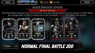 Mortal Kombat (MK) Mobile Black Dragon Tower (BDT) 3rd Run Final Boss Battle 200