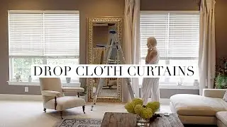 Cheap + Easy Drop Cloth Curtains