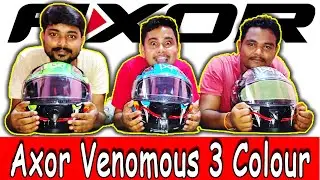 Axor Venomous Helmet 3 Color's Review & Unboxing |(Neon Green, Neon Blue, Gloss Black) #experimania