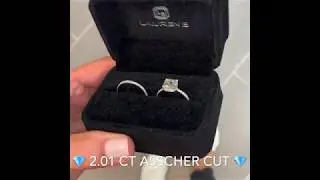 2.01 ct Asscher Cut Diamond Ring w/Matching Band