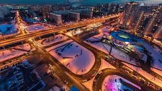 Moscow highways timelapse 2017 winter