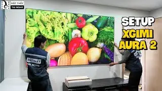 Setup thực tế Xgimi Aura 2 kèm màn quang học 100inch cho phòng chiếu phim gia đình HomeCinema