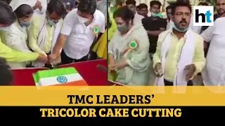 Watch: TMC leaders cut tricolor cake on Independence Day; BJP, Cong condemn