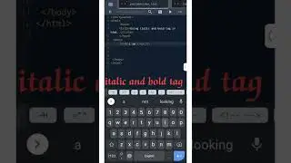 Use of italic and bold tag in html || 2 tag in 1 time #html