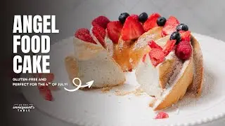 Easy Strawberry Gluten-Free Angel Food Cake for July 4!
