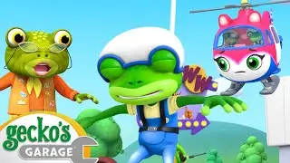Gecko's Helicopter Rescue | Gecko the Mechanic | Vehicle Repair Cartoons | Buses, Trucks and Cars