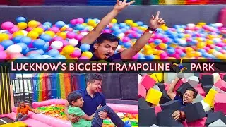 Lucknow's biggest trampoline 🤸&zwj;♀️ park || kangaroo trampoline fun park lucknow