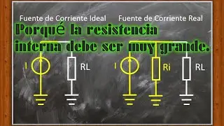 Fuente de corriente Ideal y Real, con ejemplo de aplicación.
