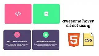 Awesome 🧡 Hover effect on Card using HTML and CSS