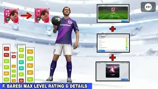 F. BARESI MAX LEVEL RATING & DETAILS IN PES MOBILE 2020 || ICONIC MOMENT PLAYER ||