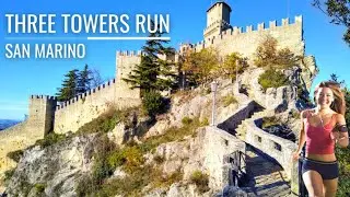 San Marino 3 Towers Run | Virtual Trail Run / Walk ASMR | Treadmill Workout Scenery | San Marino