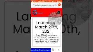 NEW CRYPTO IN TOWN get 1000 free global CRYPTO before launching time