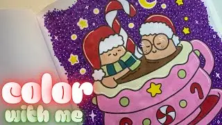 color with me: cozy christmas hot cocoa | asmr | colormas 8 | jay gurbuxani