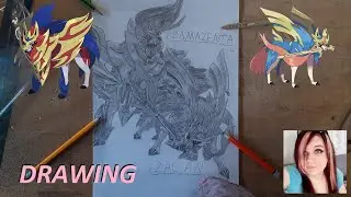 Drawing Zacian and Zamazenta | Pokemon Sword and Shield - Alexis Art