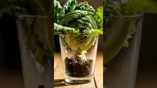 Growing a cabbage in small glass #growing #vegetables