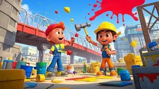 London Bridge Builders Beat | Fun Construction Rhyme for Kids | Nursery Rhymes & Songs for Children