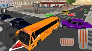 Bus Parking Game All Bus Games | Executive Orange Bus : 6-10 Level Career | Bus Driving Simulator