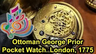 BO-C-813- Antique Ottoman George Prior Verge Fusee Pocket Watch. London, Circa 1775