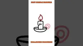 Learn to draw a candle drawing - Easy Halloween drawings