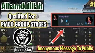 Alhamdulillah Qualified For PMCO GROUP STAGES/ 26 Kills Chicken Dinner/ Team Star🇵🇰