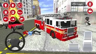 Real Fire Truck Driving Simulator 2021 | FireFight Rescue Drive Games &ndash; Android Gameplay