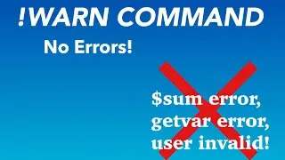!warn command! No Errors! (Discord Bot Designer)