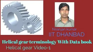 Helical Gear terminology With Data book|  Important terms used in Helical gear