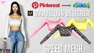 💙 Pinterest to The Sims 4!! - Marvelous Designer Speed Mesh | Sims 4