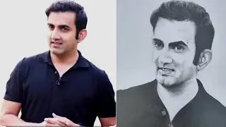 Live Sketch of Gautam Gambhir | Realistic Portrait by Artist Rahul