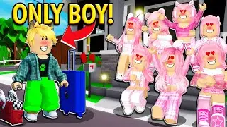 I Got ADOPTED by a FAMILY OF 7 GIRLS... (roblox brookhaven rp)