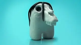 Among Us Long Horse made from polymer clay sculpture : How to sculpt Among us figurines #shorts
