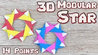 Modular Star Origami | How To Making An Easy Star Paper Decorative Tutorial | Handmade Craft Idea