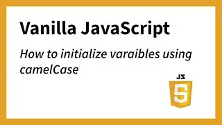 Initialization using camelCasing Example 3 (JavaScript)