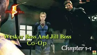 Re5 Nightmare Mod Walkthrough with Wesker Boss and Jill Boss Mod (Co-Op) Part 1 