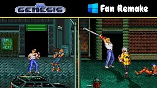 Streets of Rage | Fan remake vs original trilogy quick comparison | Sega Genesis