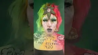 420 Weedja Board Makeup! 💚💨 #makeup #ouija #tutorial