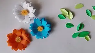 Paper wall hanging craft ideas easy #home decor ideas #diy #papercraft #paperflowermaking