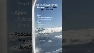 Learn coding while you travel! 😎✈️ #javascript #coding #travel