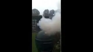 Cleaning my big green egg.