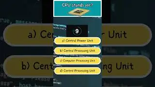 #Short Quiz - CPU