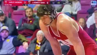 Harley Andrews Nebraska Husker Wrestling Sudden Victory Bennett Tabor Minnesota Heavyweight 1/19/24