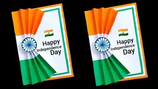 Independence day greeting card / Tri colour craft / 15 august craft ideas / republic day craft / 