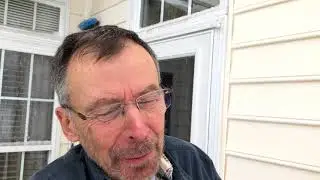 Ron Out On My Back Deck In This Morning's Snowstorm