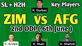 Zimbabwe vs Afghanistan 2nd ODI dream11 prediction | zim vs afg dream 11 team  |