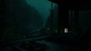 Dark Bedroom Rain Ambience 🌧 No Ads   Peaceful Night Surrounded by Trees for Sleep & Relaxation
