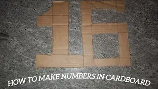 How to make numbers 1 and 6 in cardboard @Auslinartsandcrafts