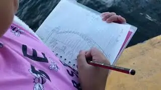 Melody my little artist try to draw  Sydney Harbour Bridge