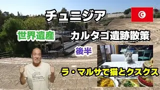 【チュニジア #4】チュニジア 世界遺産カルタゴの考古遺跡を散策（後半）　ラ・マルサで猫とクスクス