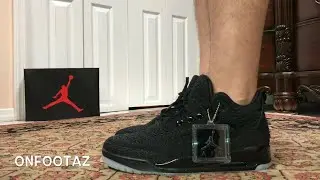 Air Jordan 3 III Flyknit Black On Foot